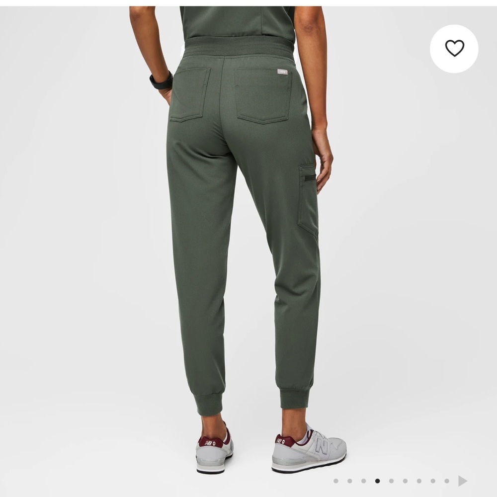 Figs Zamora Jogger Scrub Pants- Green, ORANGE drawstring